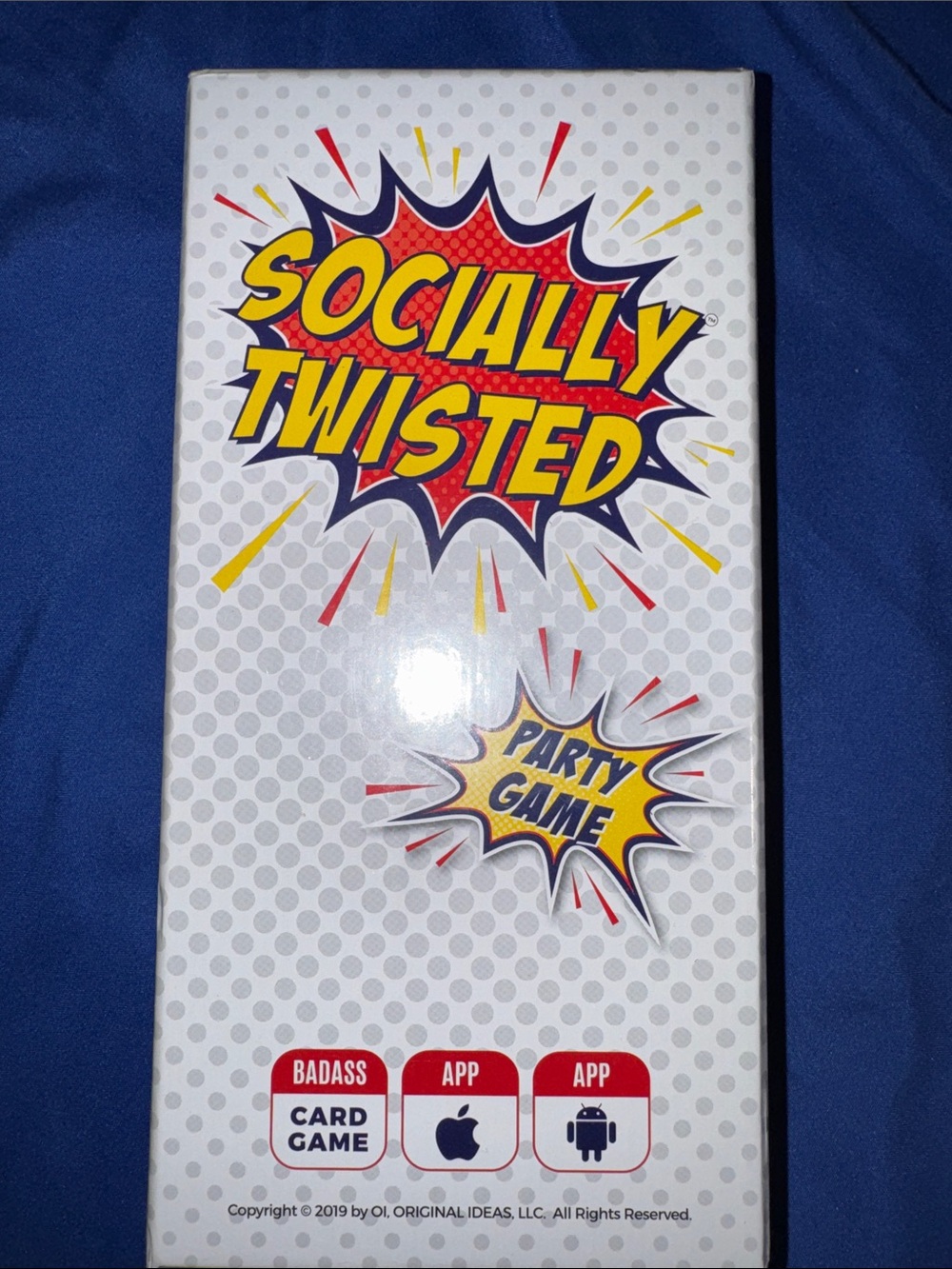 Socially Twisted Party Game - White Box with Red & Yellow Graphics